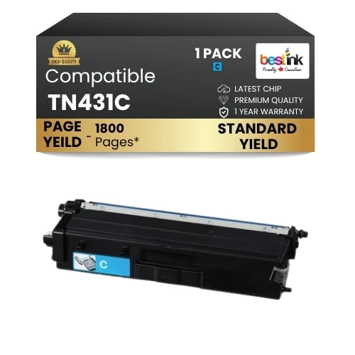 Compatible Brother TN431C Cyan Toner Cartridge ( 1 Pack )