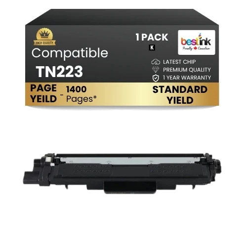 Brother TN223 Compatible Black Toner Cartridge - With Chip ( 1 Pack )