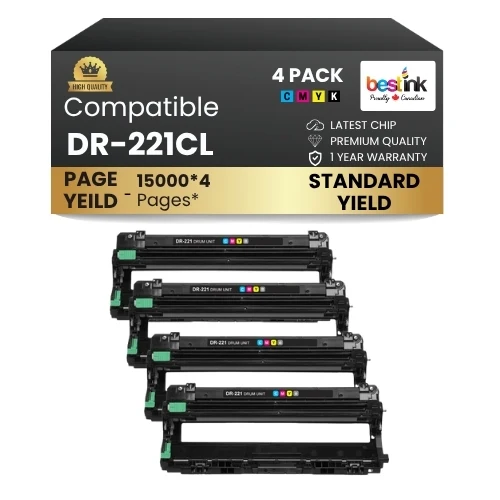 Brother DR-221CL Compatible Drum BK/C/M/Y (4 Pack)