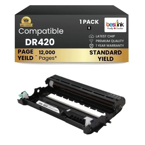 Compatible Brother DR-420 Drum (1 Pack) Black Standard Yield