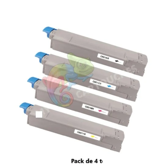 Pack 4 Toners OKI C801/C821: C801 DN, C821 DN