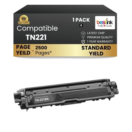 Brother TN221 Compatible Black Toner Cartridge ( 1 Pack )