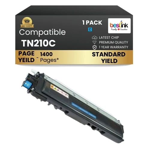 Brother TN210C Compatible Cyan Toner Cartridge ( 1 Pack ) Standard Yield