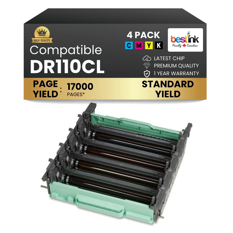 Compatible Brother DR110CL Drum (4 Pack) BK/C/M/Y