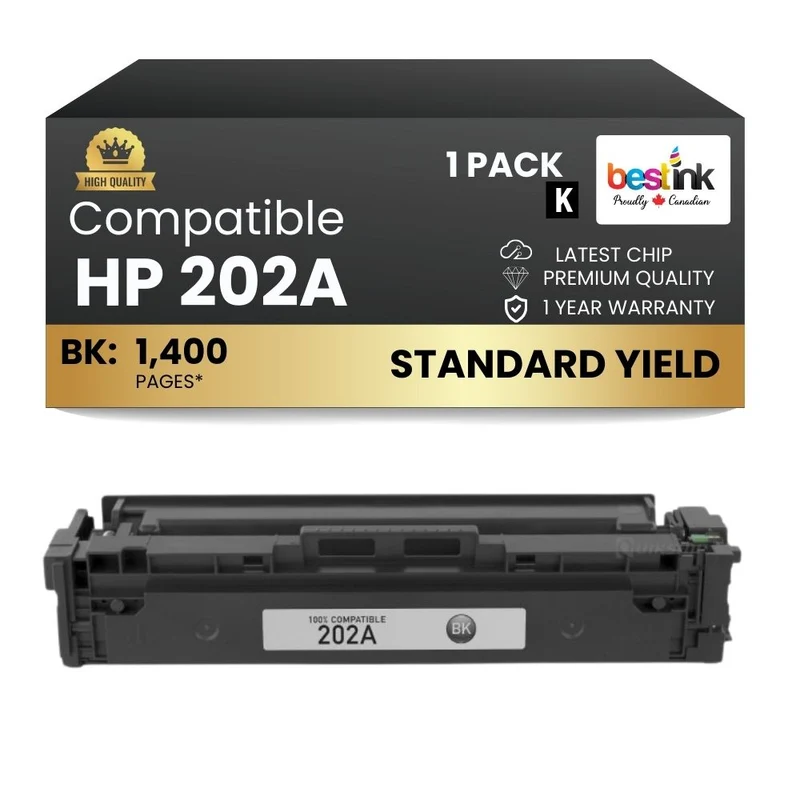 Compatible HP 202A CF500A Black Toner Cartridge