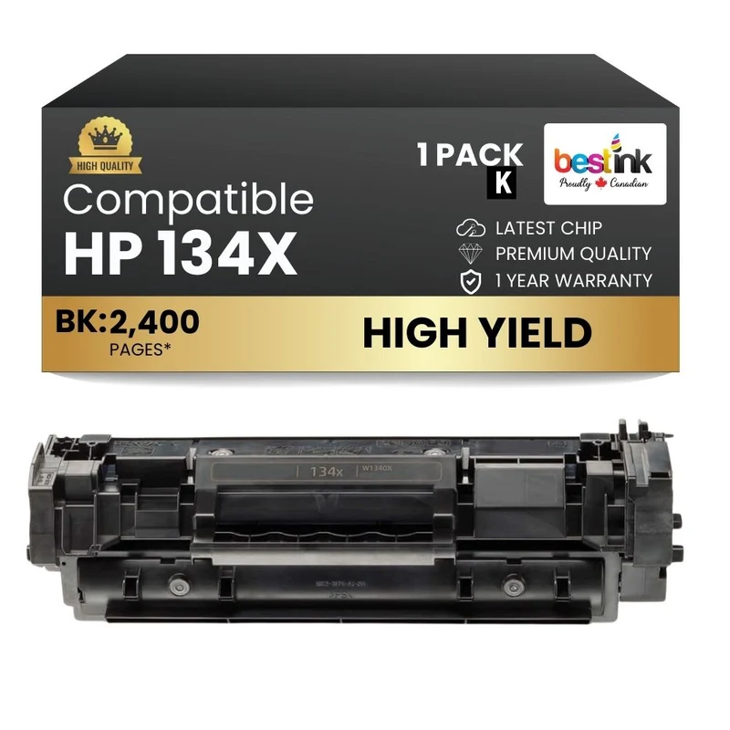 Compatible HP 134X W1340X Black Toner Cartridge - WITH CHIP (1 Pack)