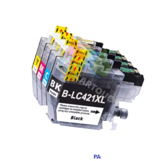 Pack 4 Cartouches Brother LC-421 XL Noir Cyan Magenta Jaune — DCP-J1050DW, MFC-J1010DW