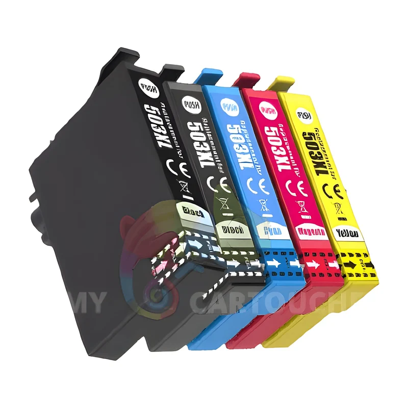 Pack 5 Cartouches Epson 503 XL (Piments) Noir Cyan Magenta Jaune — XP-5200, WF-2960
