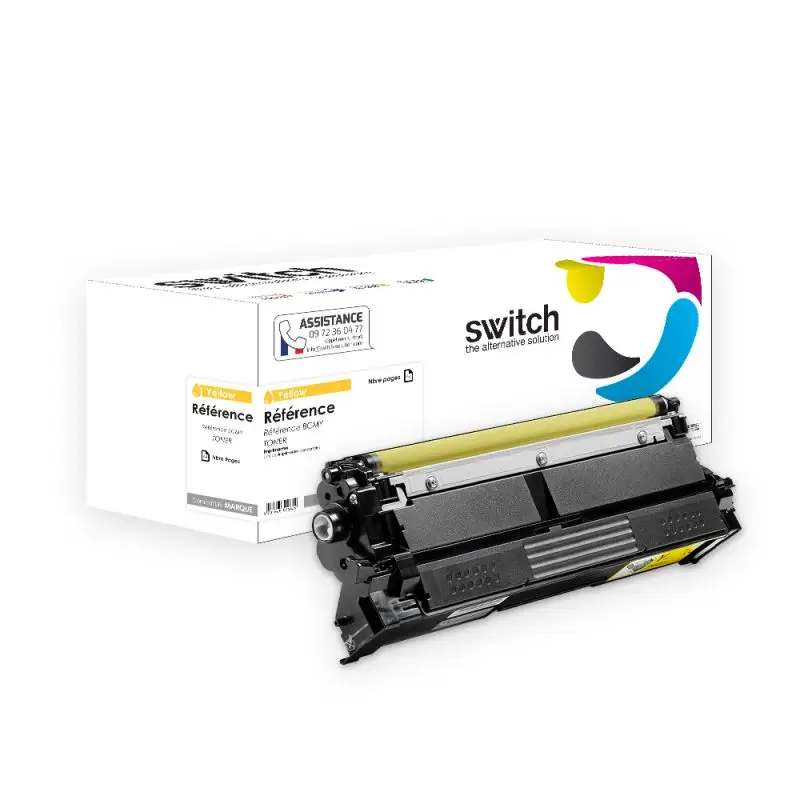 Brother TN-625 Toner Jaune compatible équivalent à TN-625XXL · Switch