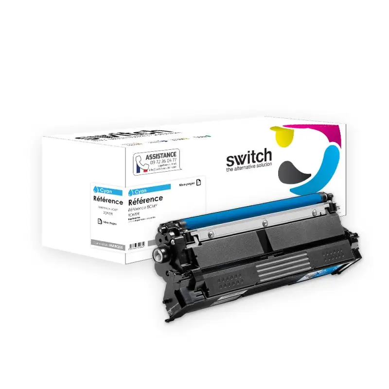Brother TN-625 Toner Cyan compatible équivalent à TN-625XXL · Switch