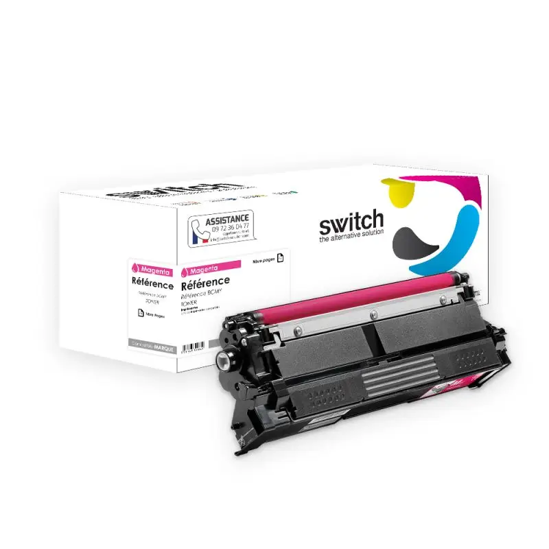 Brother TN-625 Toner Magenta compatible équivalent à TN625M · Switch