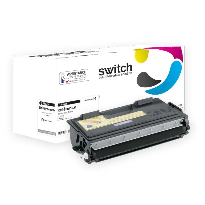 Brother TN-6600 Toner Noir compatible équivalent à TN-3030, 3060, 6300 · Switch