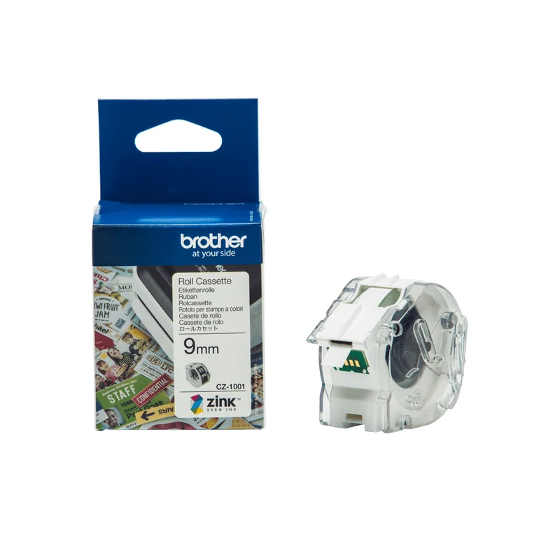 Ruban d'étiquettes tout-en-couleur Brother, 9mm - CZ-1001