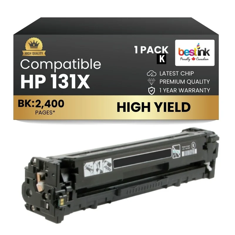 Compatible HP 131X CF210X Black Toner Cartridge High Yield