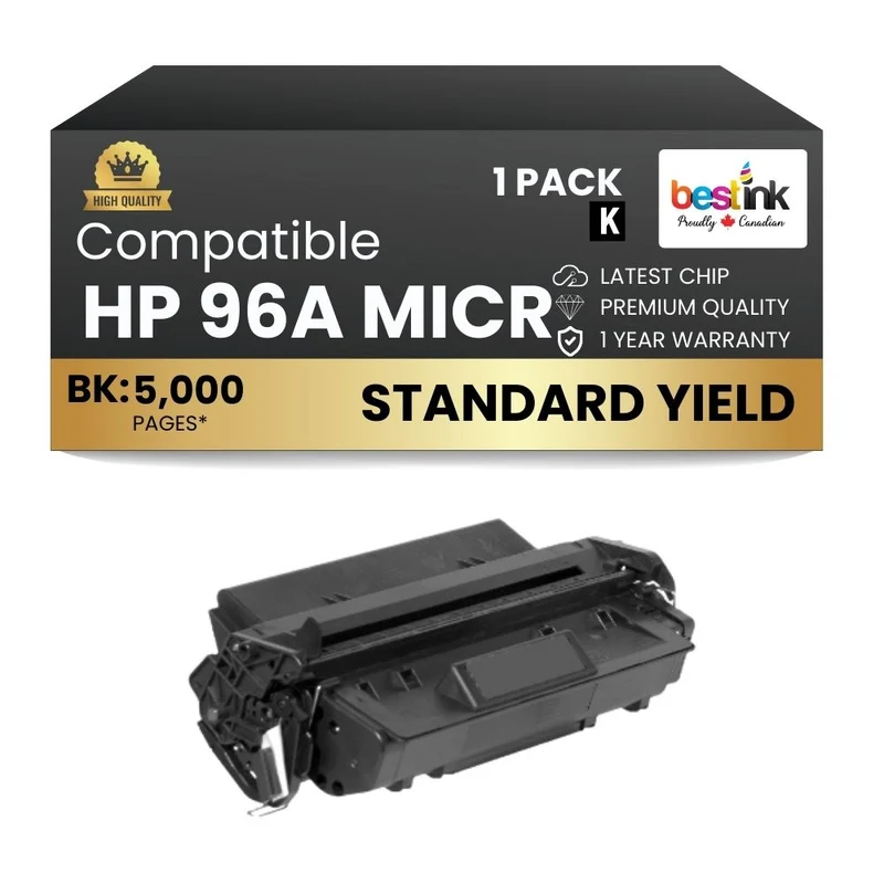 Compatible HP 96A C4096A MICR Black Toner Cartridge