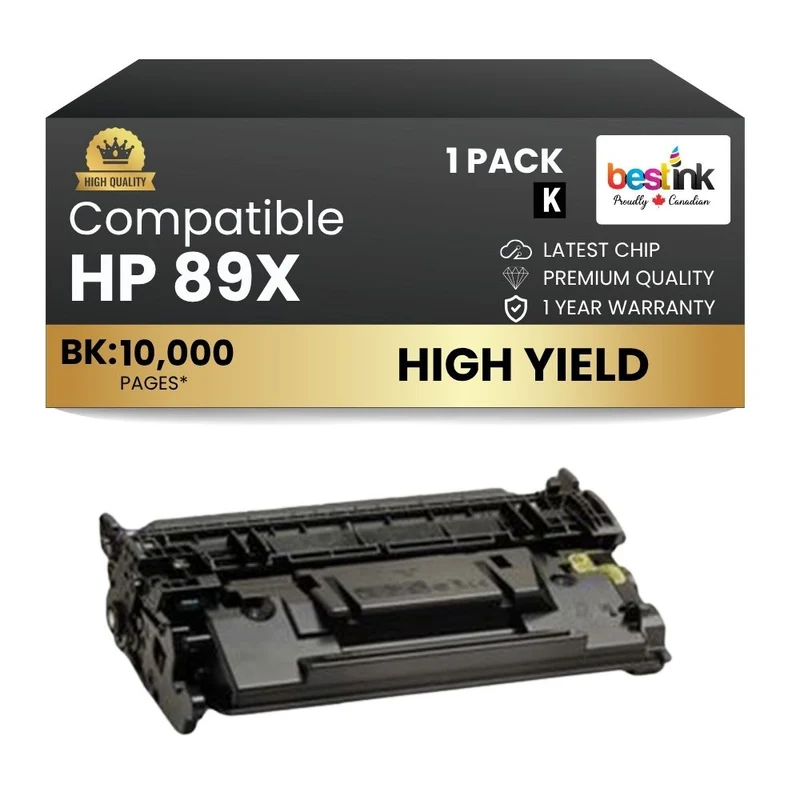Compatible HP 89X CF289X Black Toner Cartridge High Yield (1 Pack)