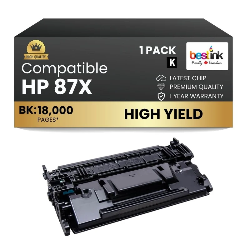 Compatible HP 87X CF287X Black Toner Cartridge High Yield (1 Pack)