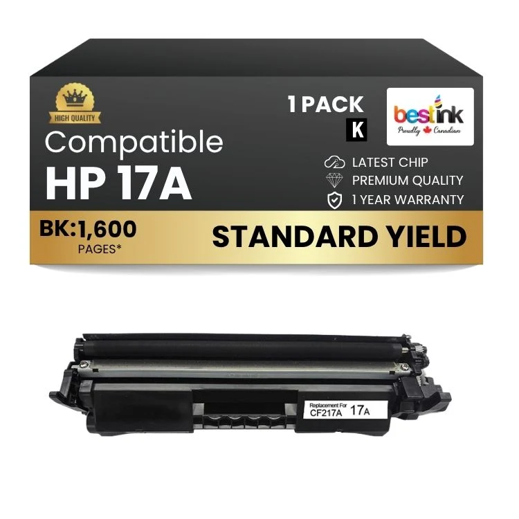Compatible HP 17A CF217A Black Toner Cartridge (1 Pack)