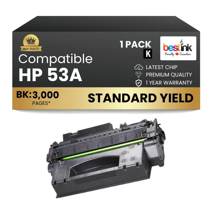 Compatible HP 53A Q7553A Black Toner Cartridge (1 Pack)