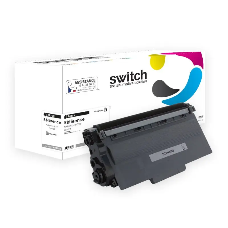 Brother TN-3380 Toner Noir compatible · Switch