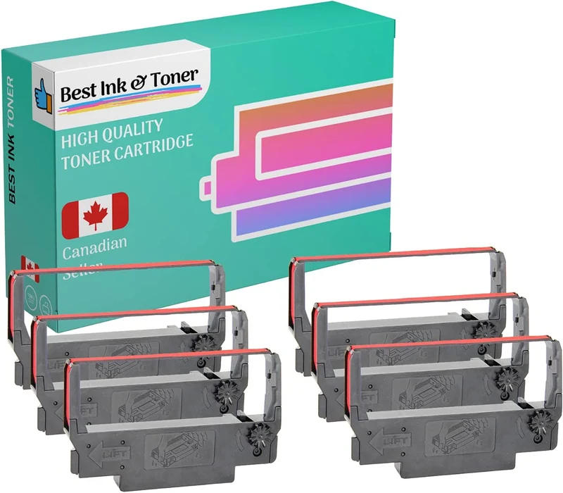Compatible for Epson ERC-30/34/38 Ribbon - Black/Red