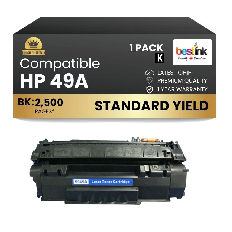 Compatible HP 49A Q5949A Black Toner Cartridge (1 Pack)