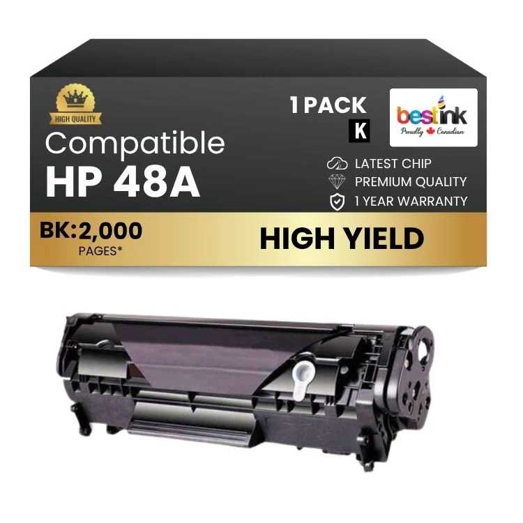 Compatible HP 48A CF248A Black Toner Cartridge High Yield (1 Pack)