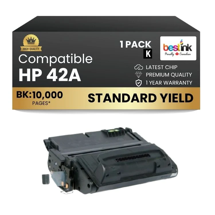 Compatible HP 42A Q5942A Black Toner Cartridge (1 Pack)