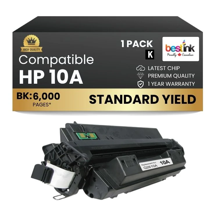 HP 10A Q2610A Black Laser Toner (1 Pack)