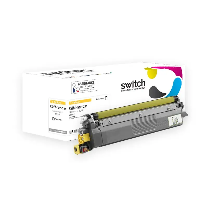 Brother TN248XL Toner Jaune compatible équivalent à TN248XLY · Switch