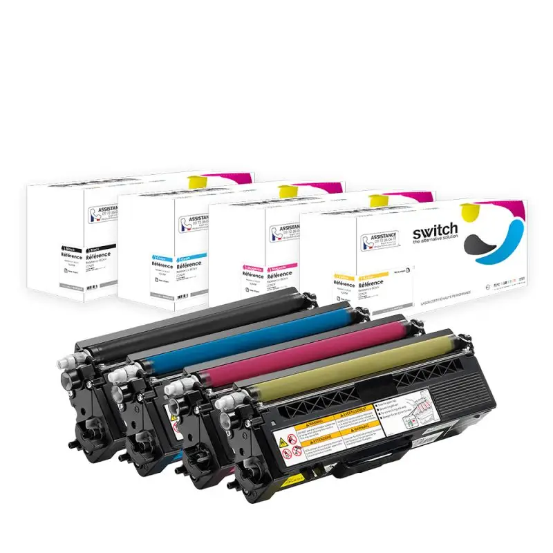 Brother TN-135 Toner Pack 4 Couleurs compatible équivalent à TN-115, 135, 155 · Switch
