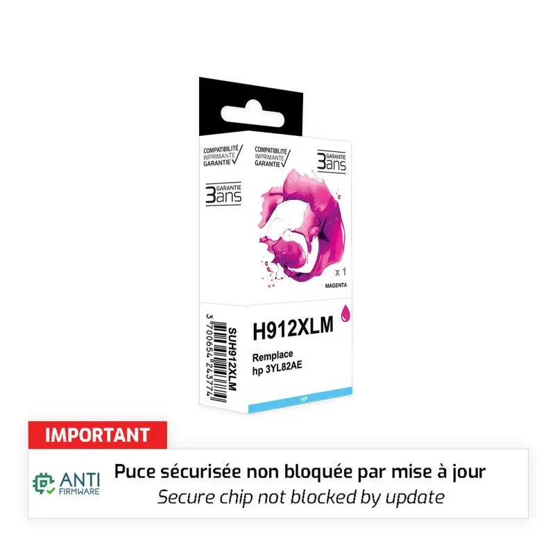 HP 912XL Cartouche Magenta compatible équivalent à 3YL82AE · Switch