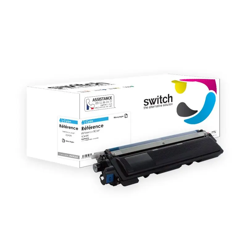Brother TN-230 Toner Cyan compatible équivalent à TN-210, 240, 230 · Switch