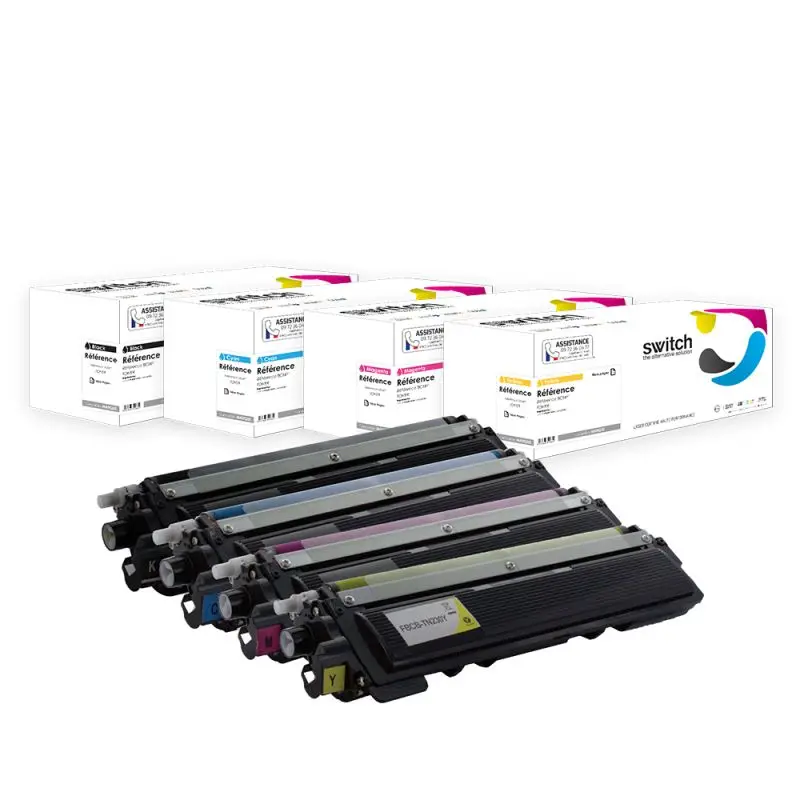 Brother TN-230 Toner Pack 4 Couleurs compatible équivalent à TN-210, 240, 230 · Switch