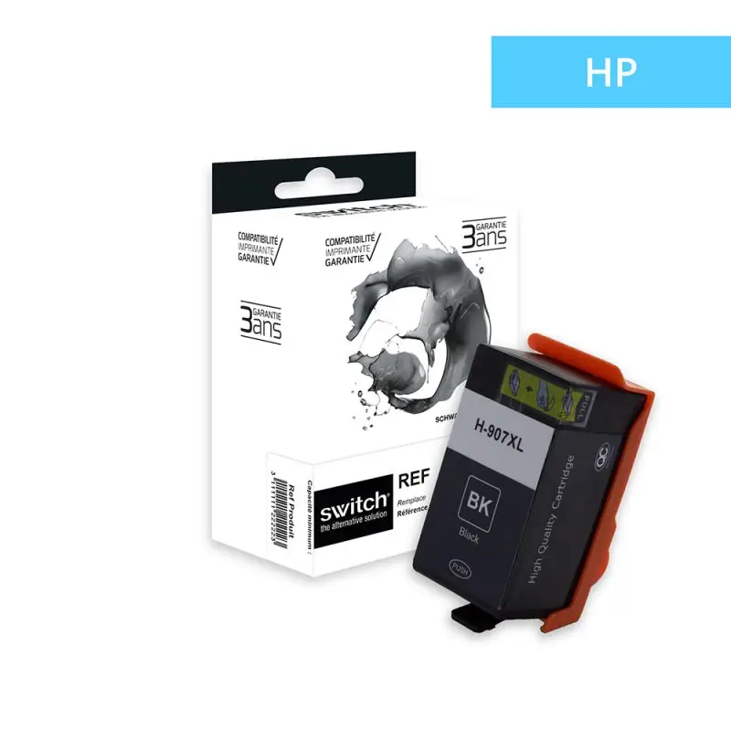HP 907XL Cartouche Noir compatible équivalent à T6M19AE · Switch