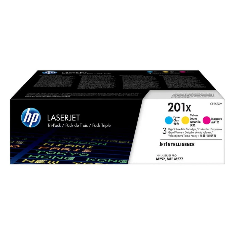 Multipack de cartouches de toner d'origine HP 201X Cyan - Magenta - Jaune - CF253XM
