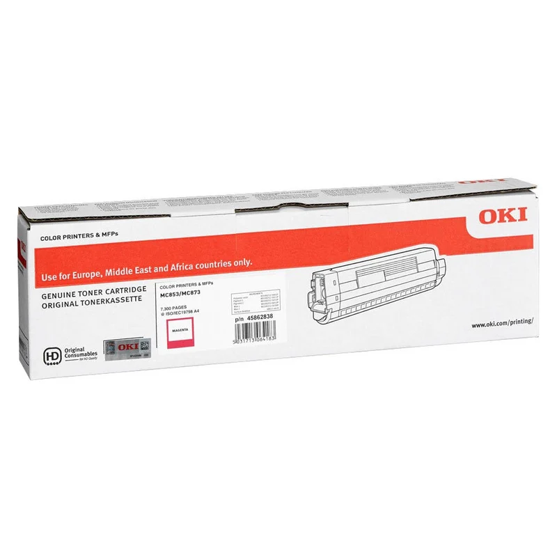 Cartouche de toner d'origine OKI Magenta - 45862838
