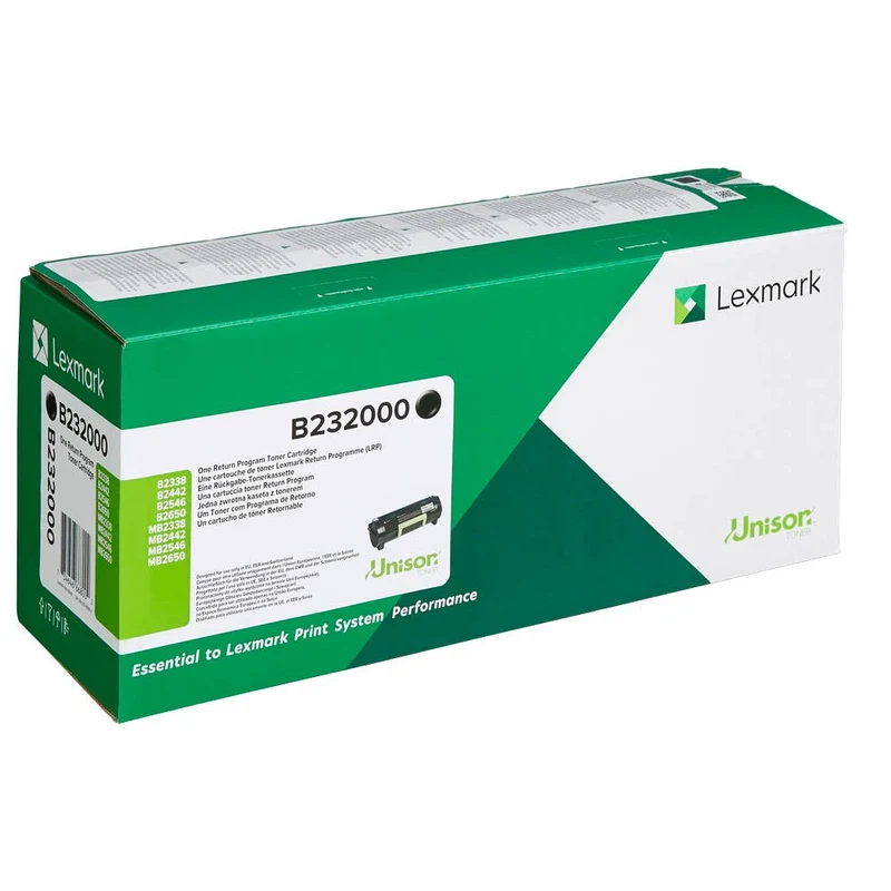 Cartouche de toner d'origine Lexmark Noir - B232000