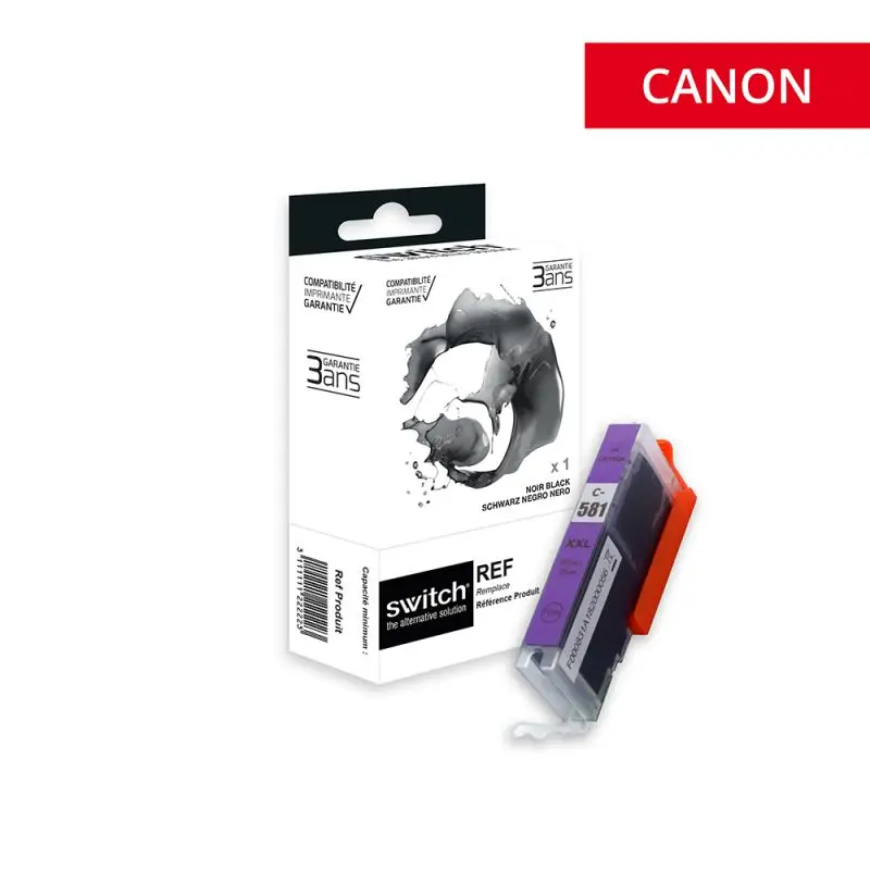 Canon 581XXL Cartouche Photo Blue compatible équivalent à CLI581PBXXL, 1999C001 · Switch