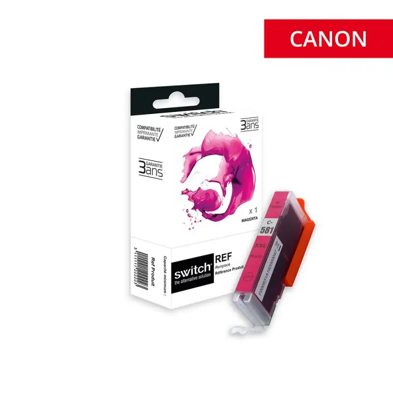 Canon 581XXL Cartouche Magenta compatible équivalent à CLI581MXXL, 1996C001 · Switch