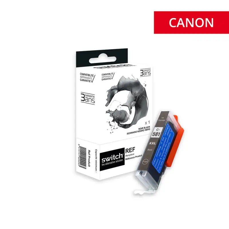 Canon 581XXL Cartouche Noir compatible équivalent à CLI581BKXXL, 1998C001 · Switch