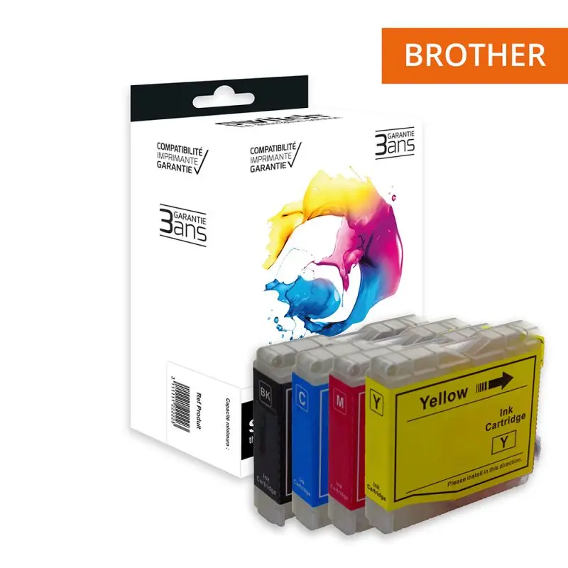 Brother 985 Cartouche Pack 4 Couleurs compatible équivalent à LC985 · Switch
