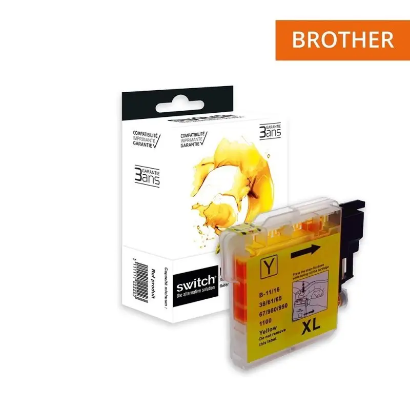 Brother 980/1100 Cartouche Jaune compatible équivalent à LC980, LC1100Y · Switch