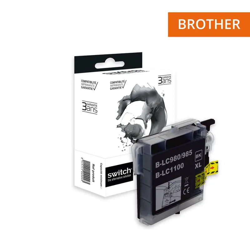 Brother 980/1100 Cartouche Noir compatible équivalent à LC980, LC1100B · Switch