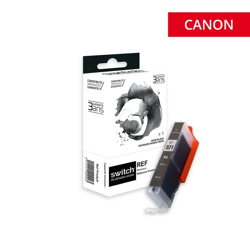 Canon 571XL Cartouche Noir compatible équivalent à CLI571BKXL, 0331C001 · Switch