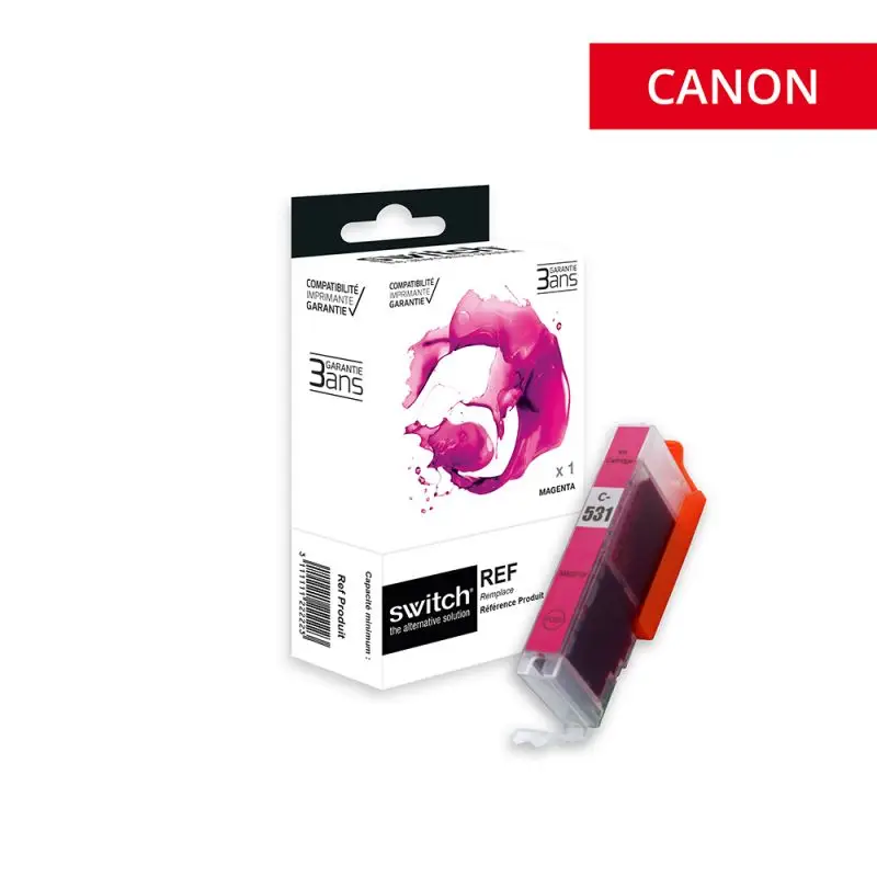 Canon 531 Cartouche Magenta compatible équivalent à CLI-531M, 6120C001 · Switch