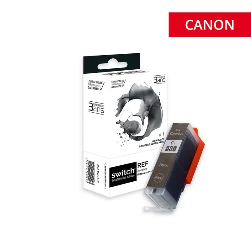 Canon 530 Cartouche Noir compatible équivalent à PGI-530PGBK, 6117C001 · Switch
