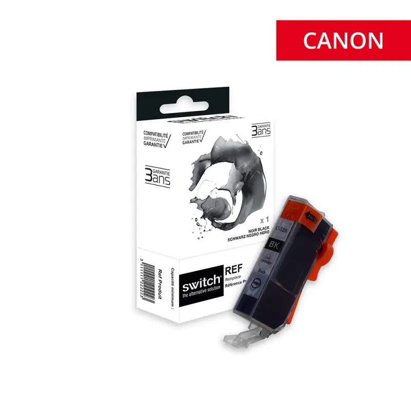 Canon 526 Cartouche Photo Noir compatible équivalent à CLI-526BK, 4540B001 · Switch