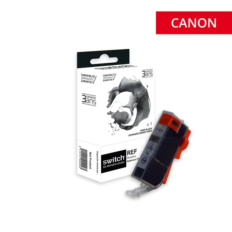 Canon 526 Cartouche Grey compatible équivalent à CLI-526GY, 4544B001 · Switch