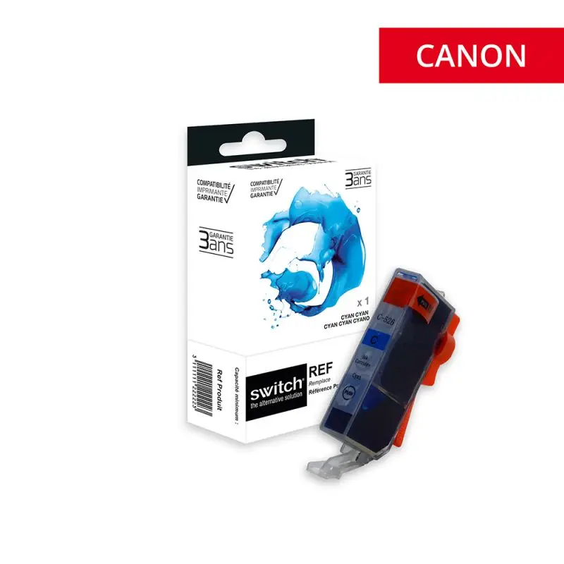 Canon 526 Cartouche Cyan compatible équivalent à CLI-526C, 4541B001 · Switch